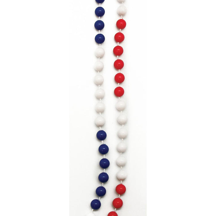 Bead Segmented 7.5mm  33" R/W/B (DZ)