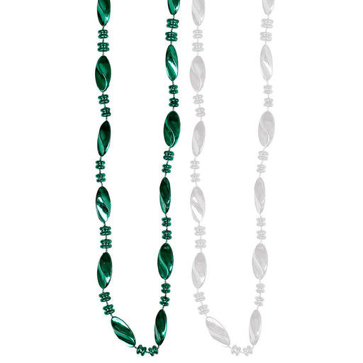 Bead Twist 48" Green White (DZ)