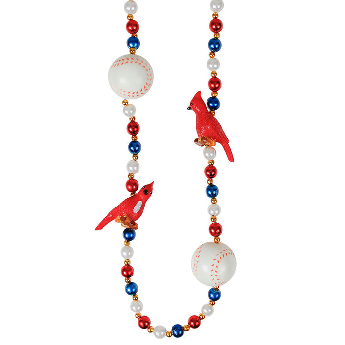 Bead Baseballs & Cardinals 42" (6 PACK)