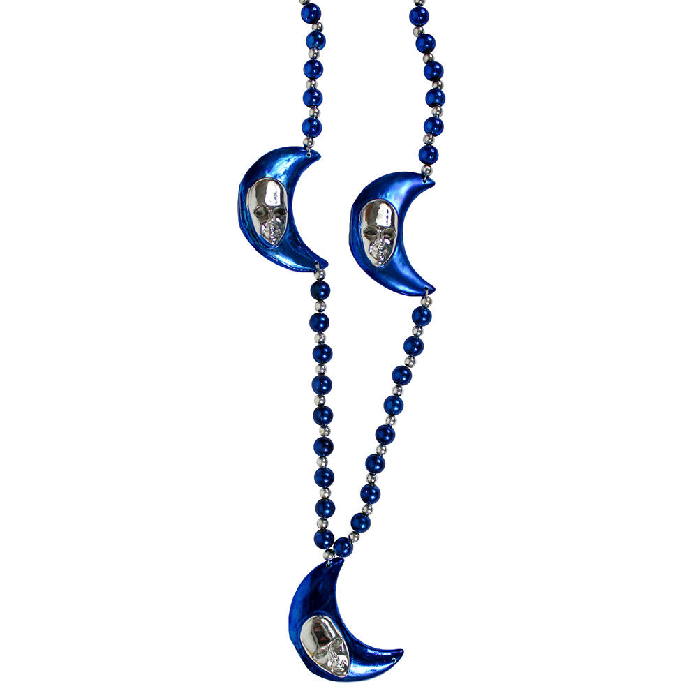 Bead 42" Blue Silver Moons (6 PACK)