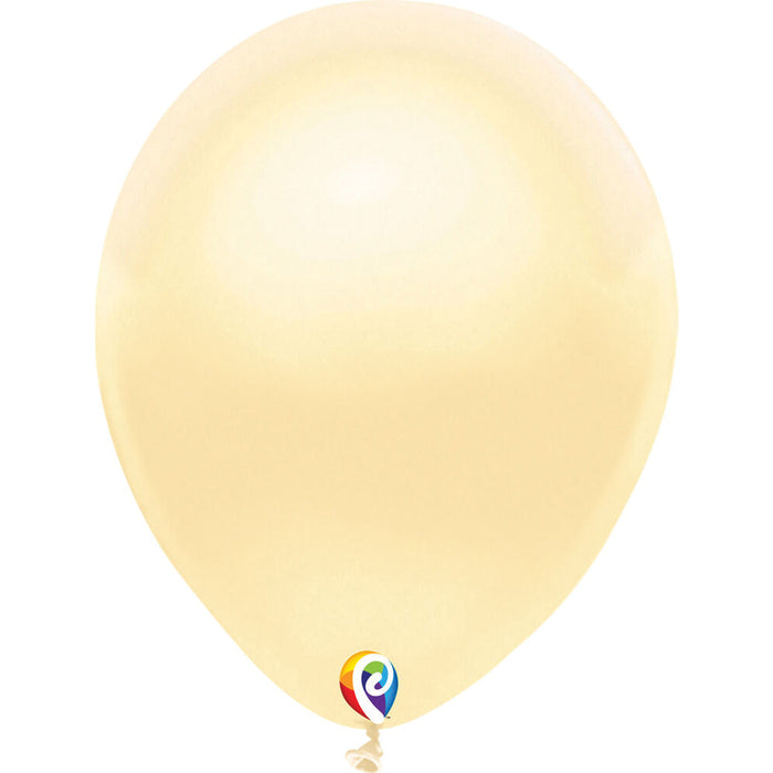 Funsational Pearl Ivory Latex Party Balloons 12" (12 PACK)