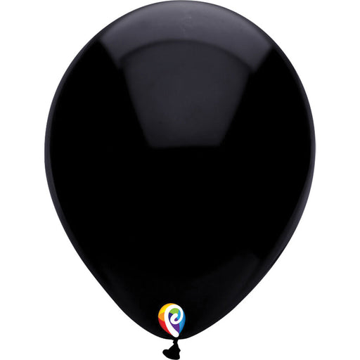 Funsational Pearl Black Latex Party Balloons 12" (12 PACK)