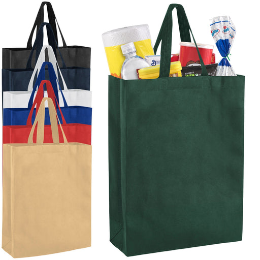 15-Inch Tall Reusable Grocery Shopping Bag - 7 Colors