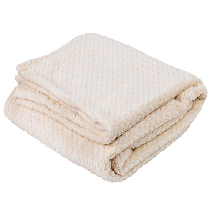 Soft Fleece Waffle Blankets 50" x 60" (250 GSM)