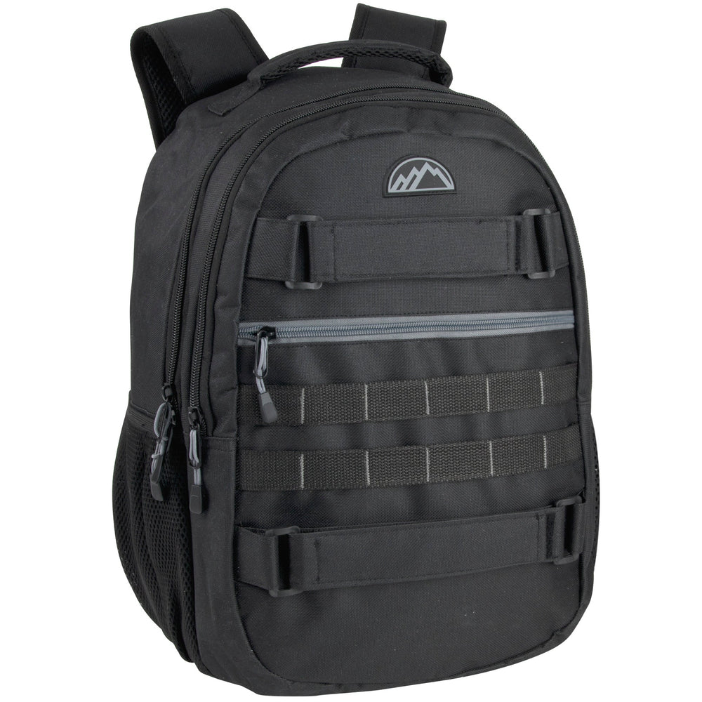 19 Inch Dual Strap Skate  Backpack w Laptop Sleeve - Black