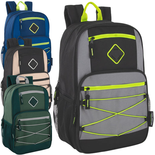 18 Inch Dome Bungee Backpack with Laptop Section - 4 Colors