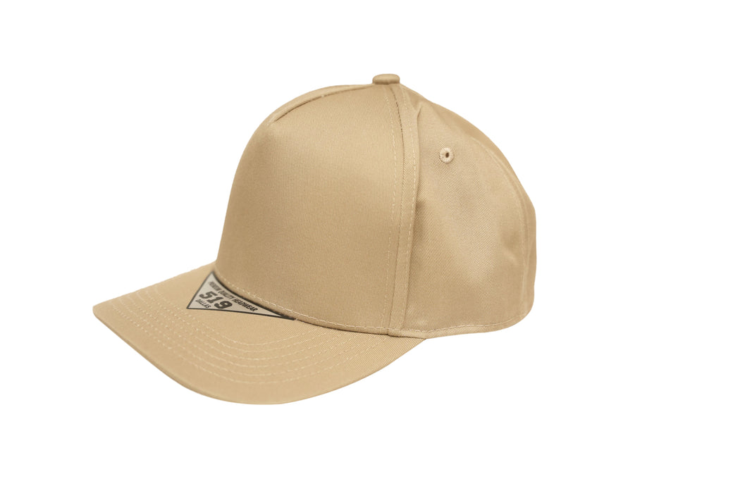 519 Blank Plain Cotton Twill Five Panel Pro Style Cap Hat