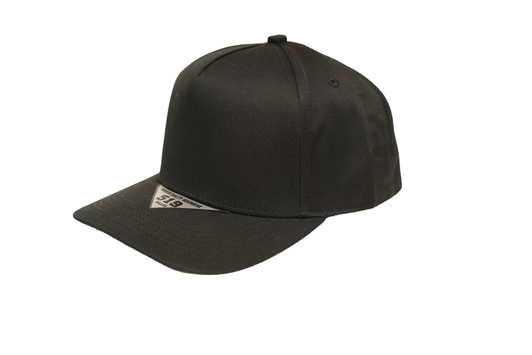 519 Blank Plain Cotton Twill Five Panel Pro Style Cap Hat