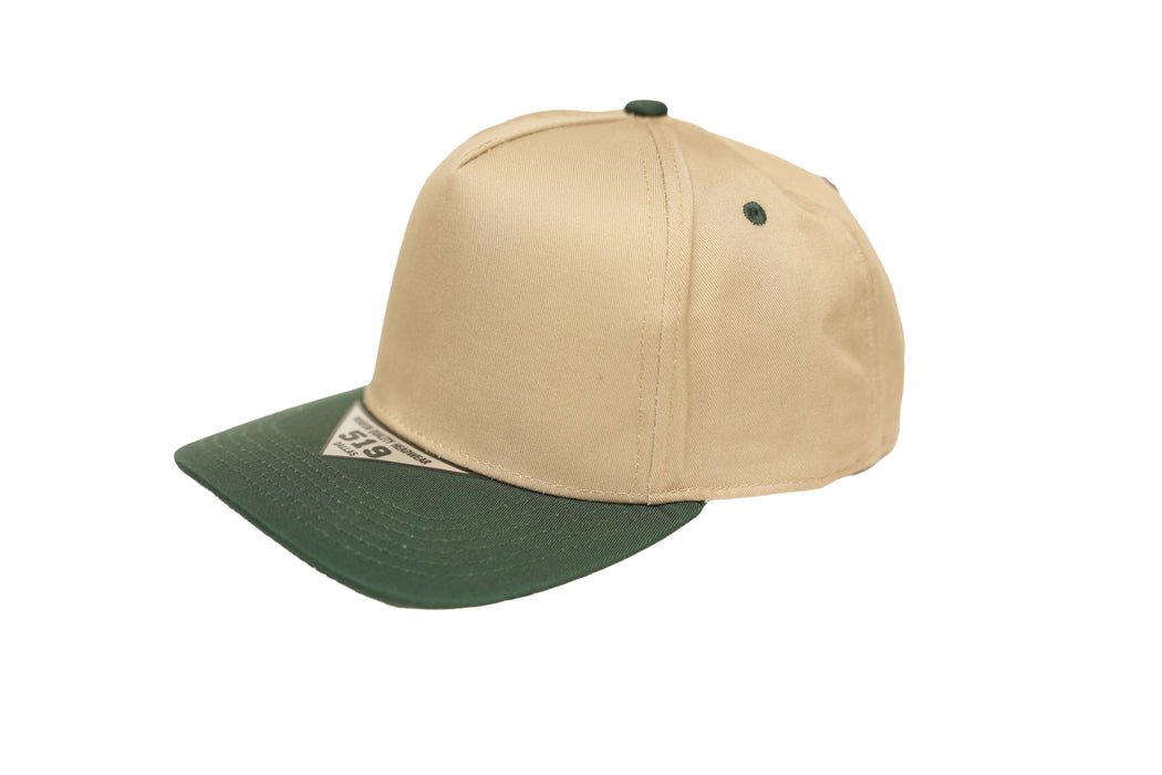 519 Blank Plain Cotton Twill Five Panel Pro Style Cap Hat