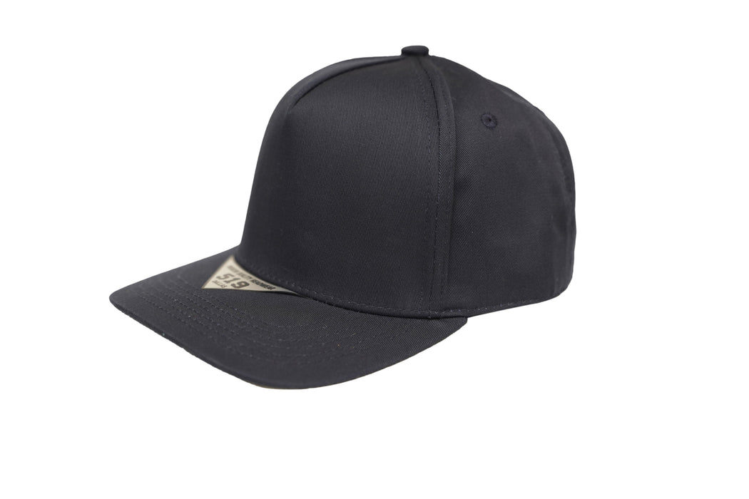 519 Blank Plain Cotton Twill Five Panel Pro Style Cap Hat