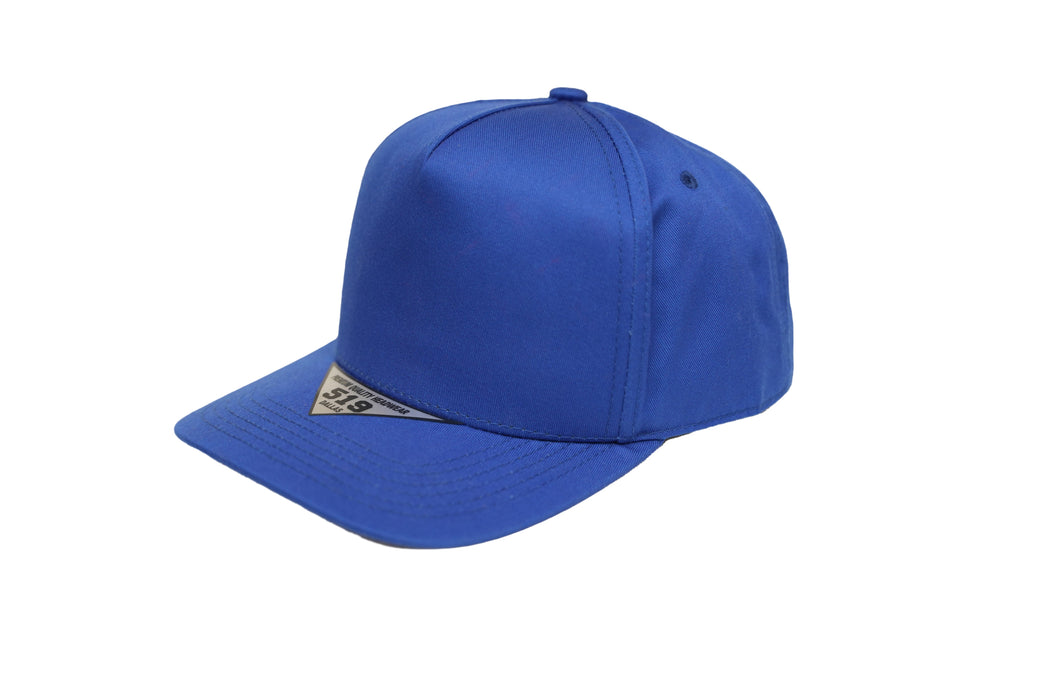 519 Blank Plain Cotton Twill Five Panel Pro Style Cap Hat