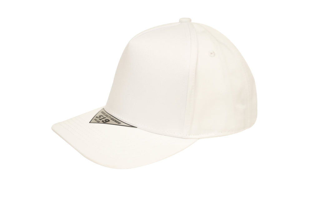 519 Blank Plain Cotton Twill Five Panel Pro Style Cap Hat