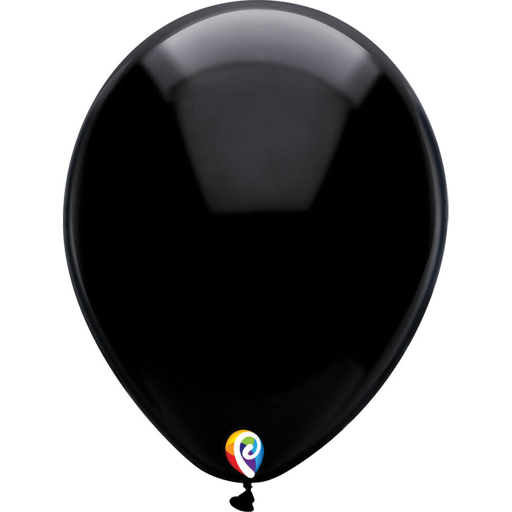 Funsational Black Latex Party Balloons 12" (50 PACK)