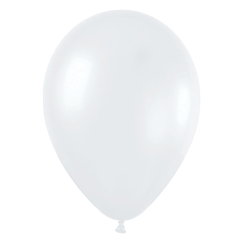 Funsational Pearl White Latex Party Balloons 12" (12 PACK)