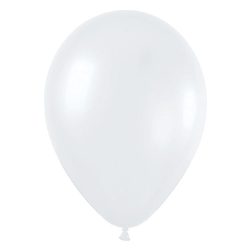 Funsational Pearl White Latex Party Balloons 12" (12 PACK)