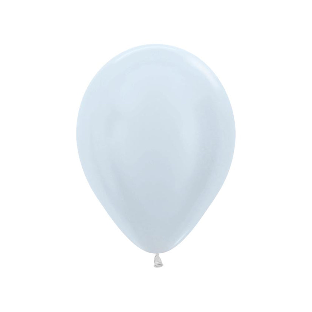 White Pearlized Latex Balloons 5" (100 PACK)