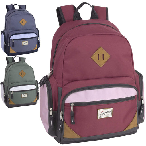 19 Inch Trailmaker Duo Compartment Backpack w Laptop Sleeve - 3 Colors