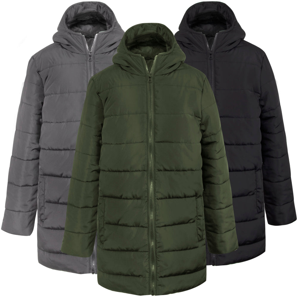 Youth Hooded Puffer Winter Coat - 3 Colors