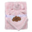 Baby 2 Piece Set Fleece Blankets 36" x 30" & Snuggler - Pink Elephant