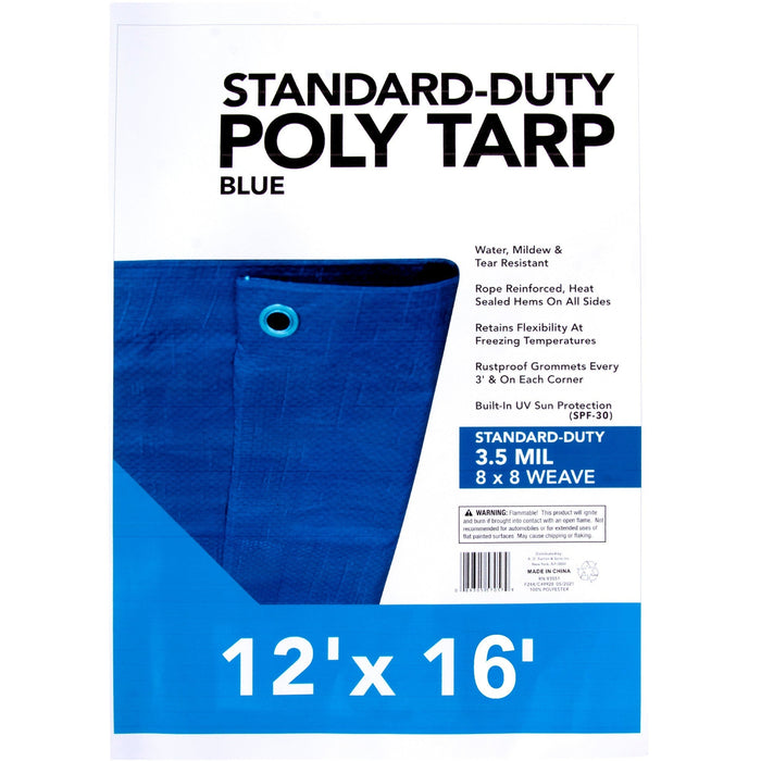 Blue Poly Tarps - 12' X 16'