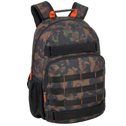 19 Inch Daisy Chain Strap Skate Backpack with Laptop Section - Camo