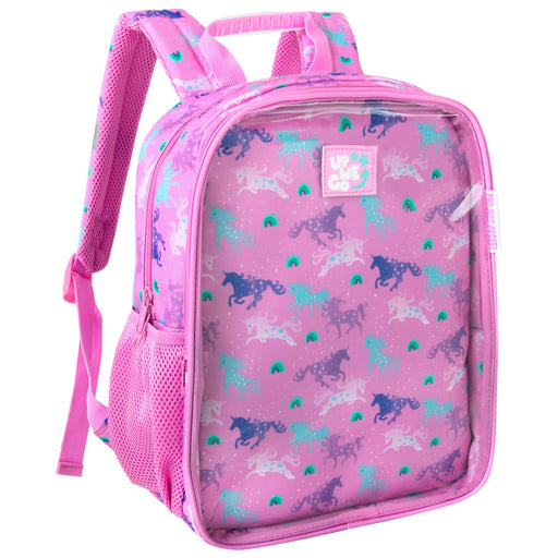 Toddler Printed Backpack w Large Front Clear Pocket