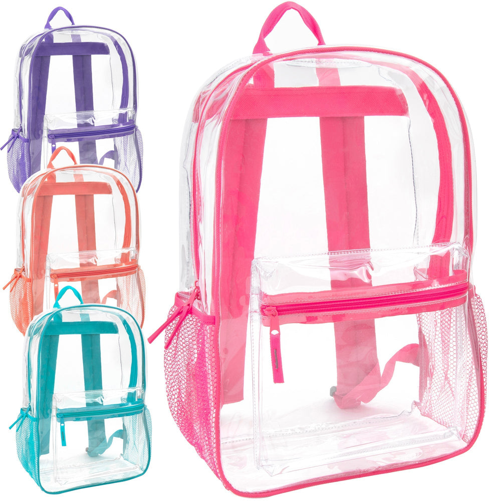 Classic 17 Inch Clear Backpack - Girls