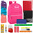 17-Inch Classic Backpack with 20-Piece School Supply Kit - Girls Colors