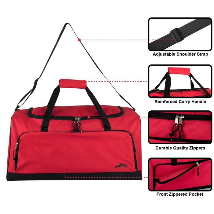 24 Inch Wide-Pocket Duffle Bags