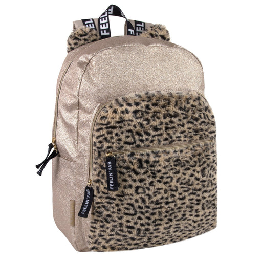 17-Inch Glitter Cheetah Backpack