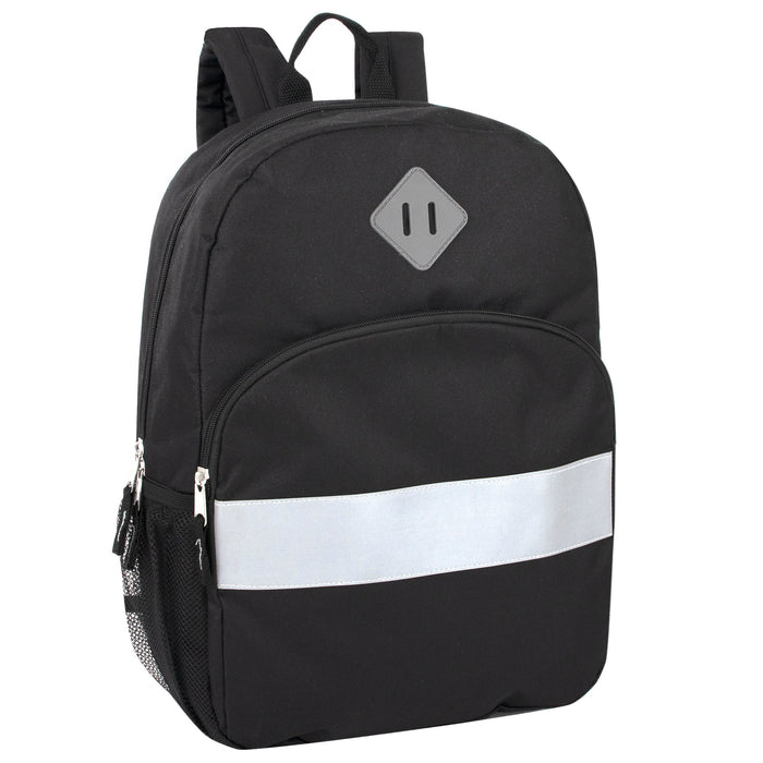 17-Inch Safety Reflective Backpack with Side Pocket