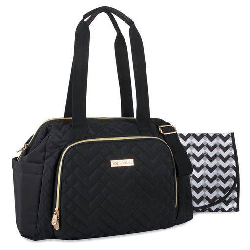 Fisher Price Quilted Signature Black Diaper Bag Tote