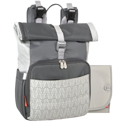 Fisher Price Roll Top Maverick Backpack Diaper Bags - Two Tone Grey