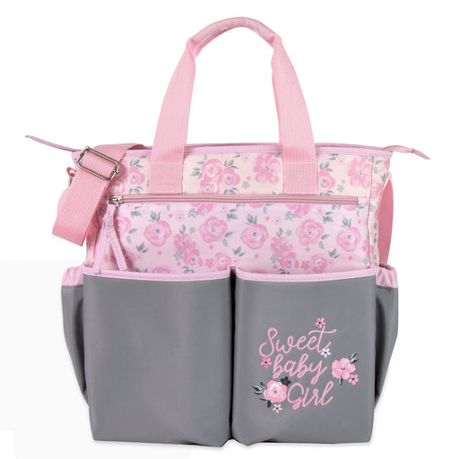 Baby Essentials 3-in-1 Diaper Bag Set - Pink Baby Girl Themed