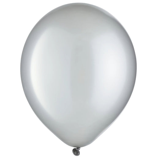 Silver Pearlized Latex Balloons 12" (72 PACK)