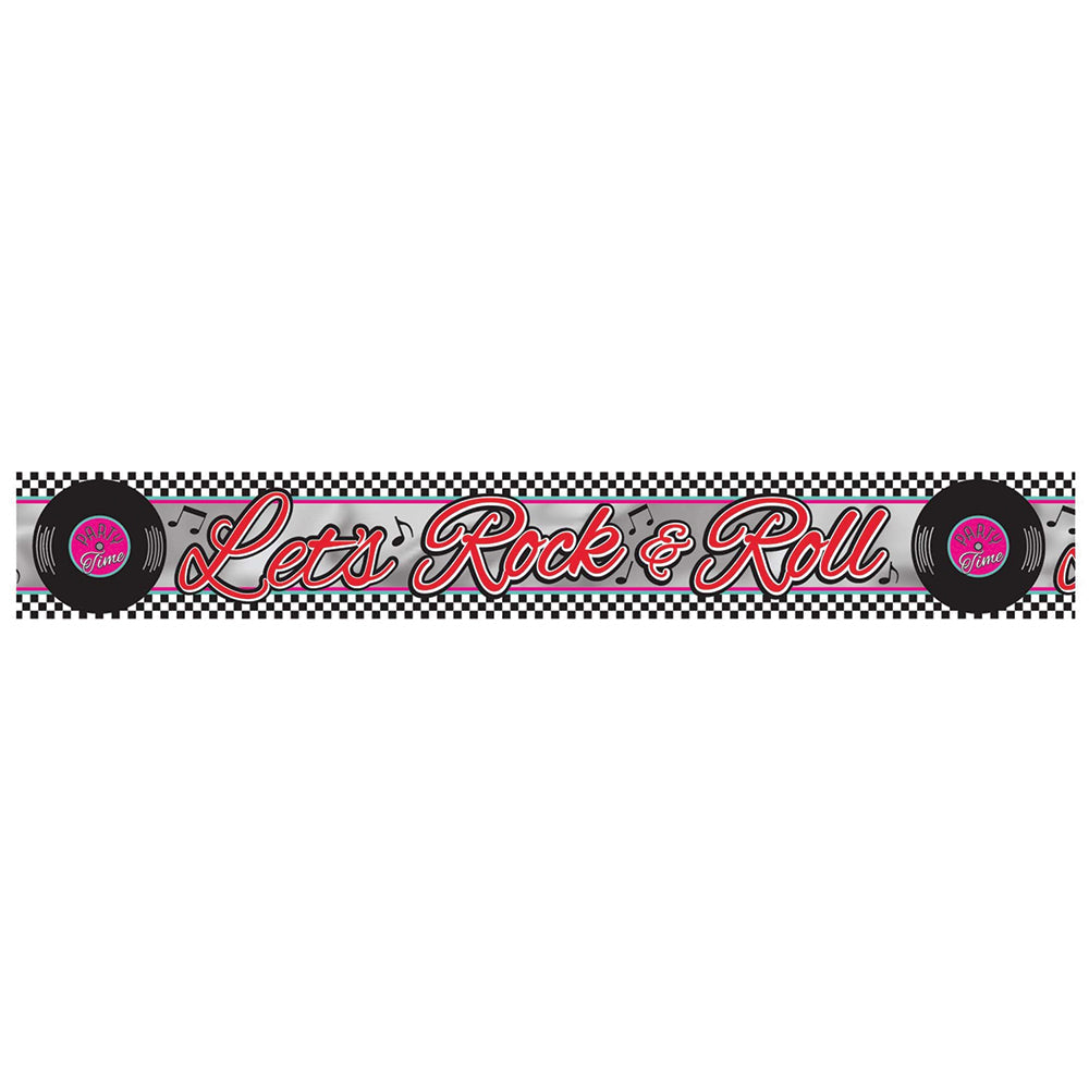 Rock And Roll Metallic Banner 25'