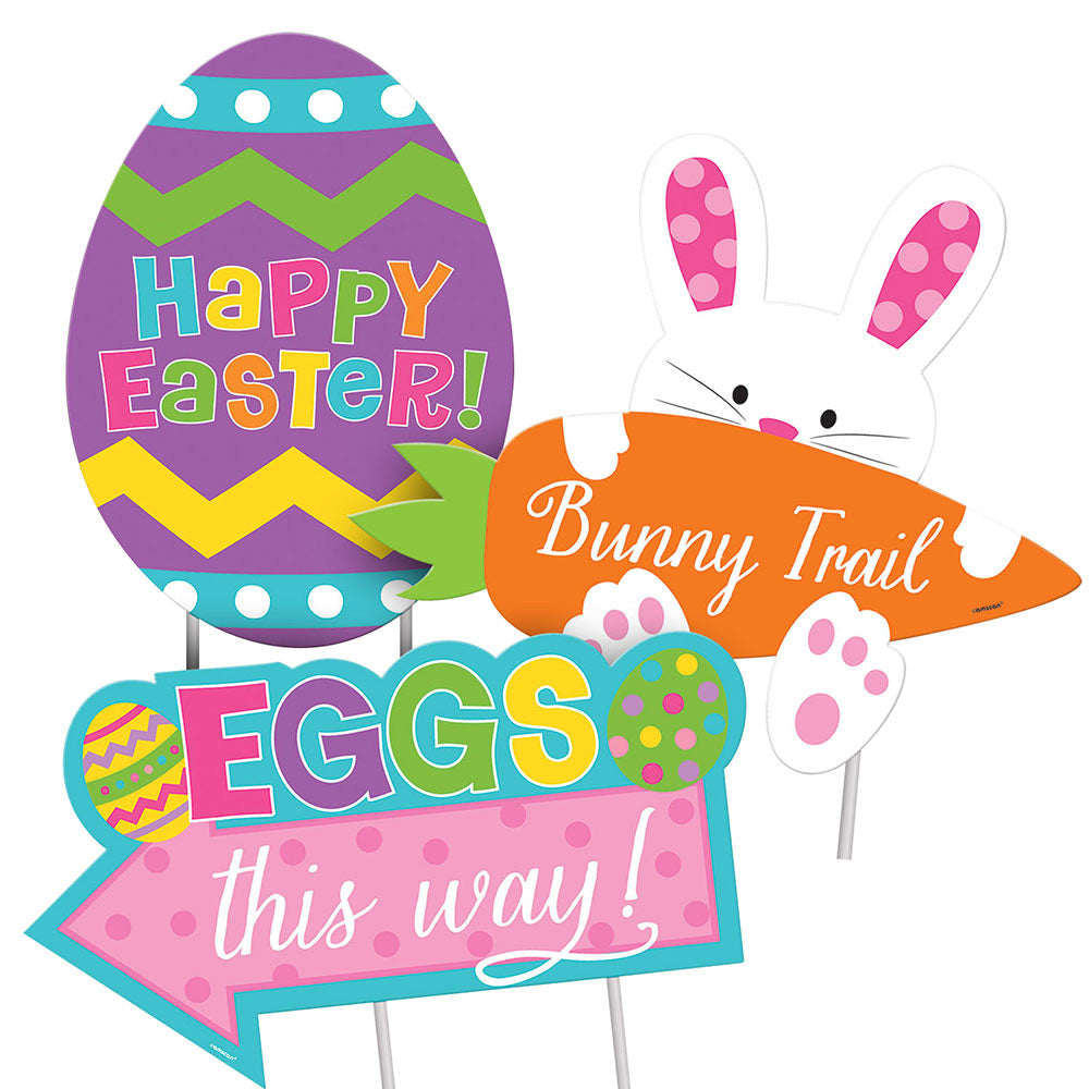 Easter Sidewalk Signs 10-1/4" (3 PACK)