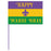 Mardi Gras Flag Plastic Pole 12" x 18"