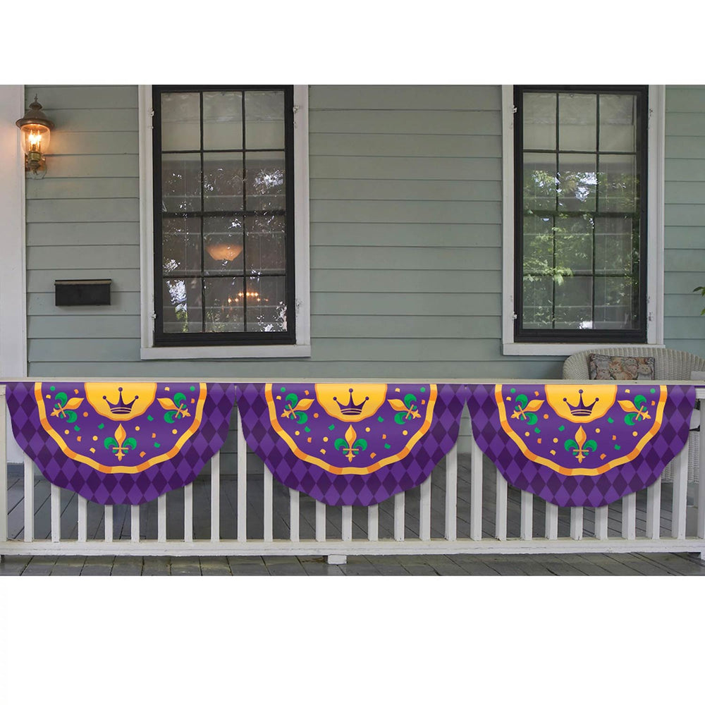 Mardi Gras Fleur De Lis Bunting 11'