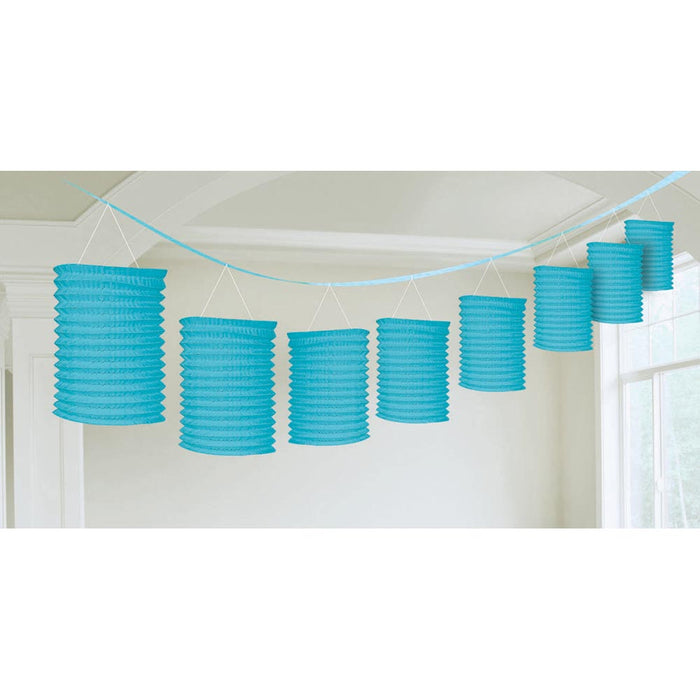 Paper Lantern Garland Caribbean Blue 12'