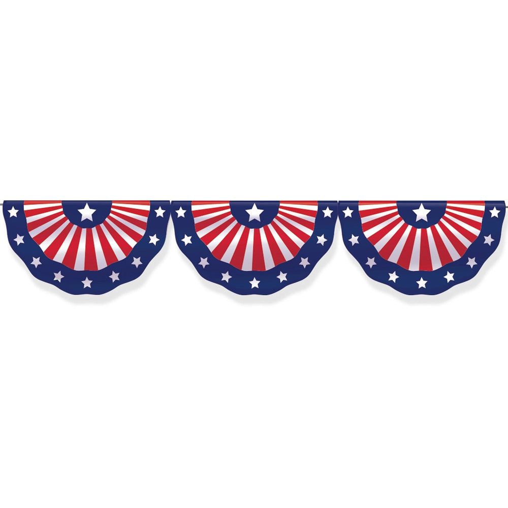 Patriotic Fabric Bunting 16" x 11'