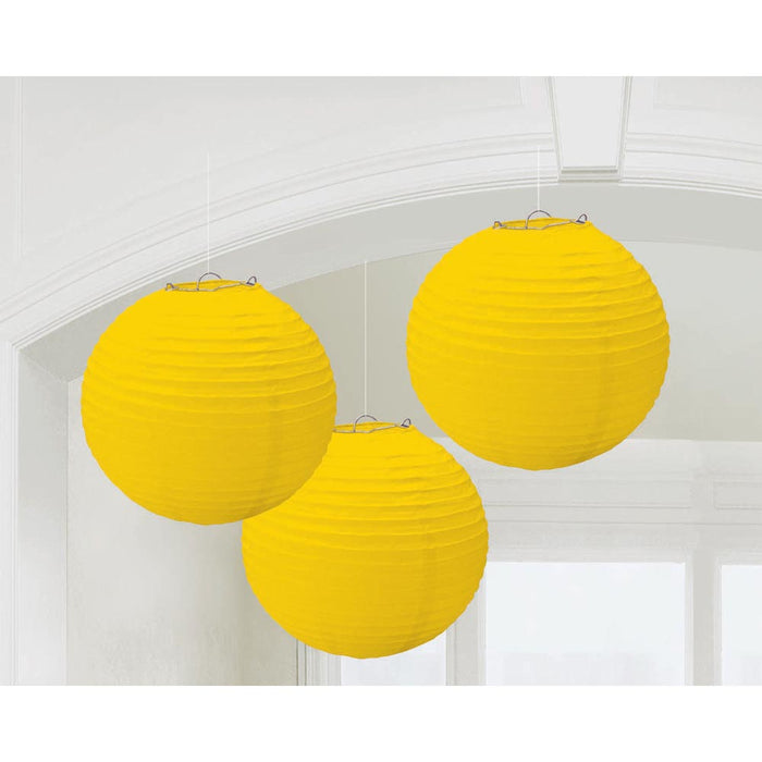 Paper Lanterns Yellow 9 1/2" (3 PACK)