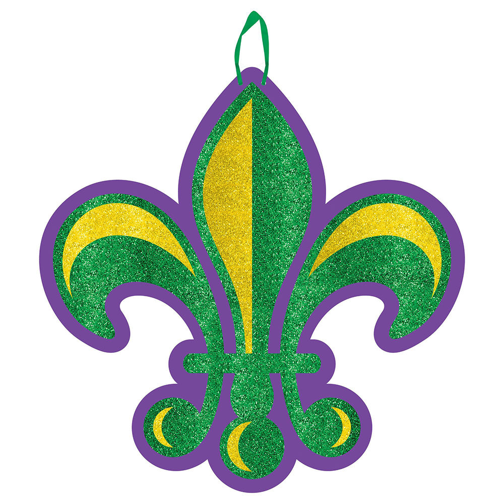 Fleur De Lis Glitter Sign 11-1/2"