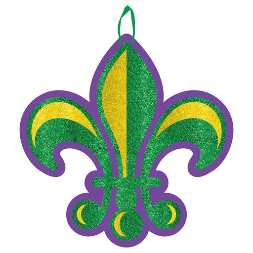 Fleur De Lis Glitter Sign 11-1/2"