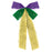 Mardi Gras 2 Tier Bow 18"