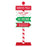 North Pole Directional Standing Sign 28.5"