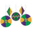 Mardi Gras Honeycomb Decorations (5 PACK)