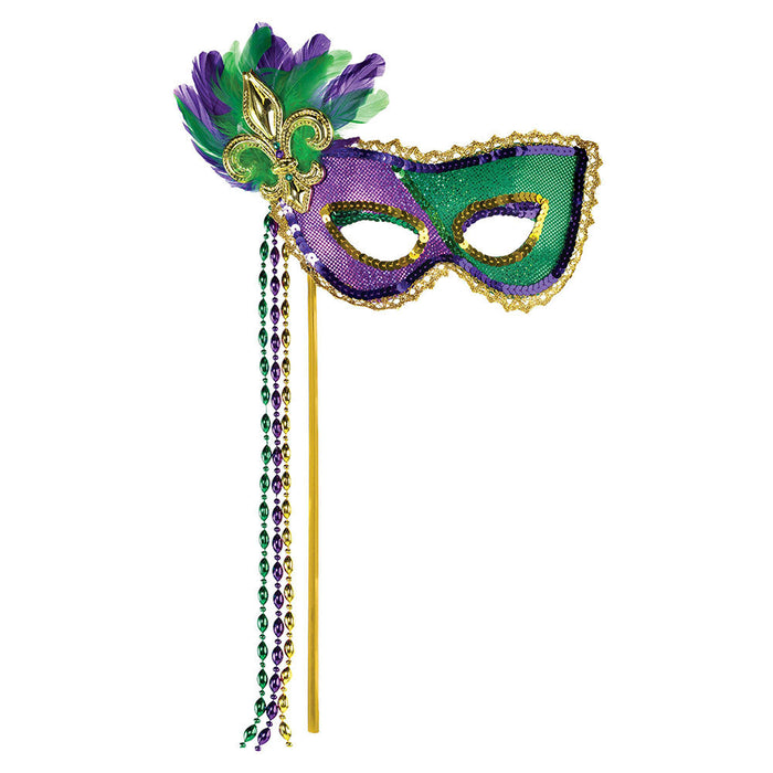 Mardi Gras Stick Mask