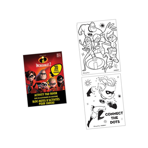 Mini Activity Pad Favor Incredibles 2 3.5" (48 PACK)