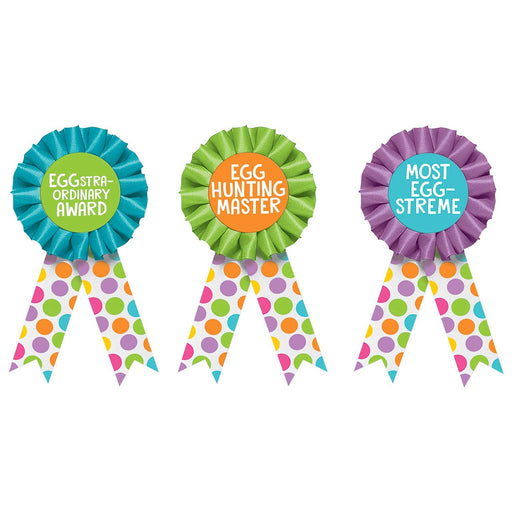 Egg Hunt Award Ribbons 6" (3 PACK)